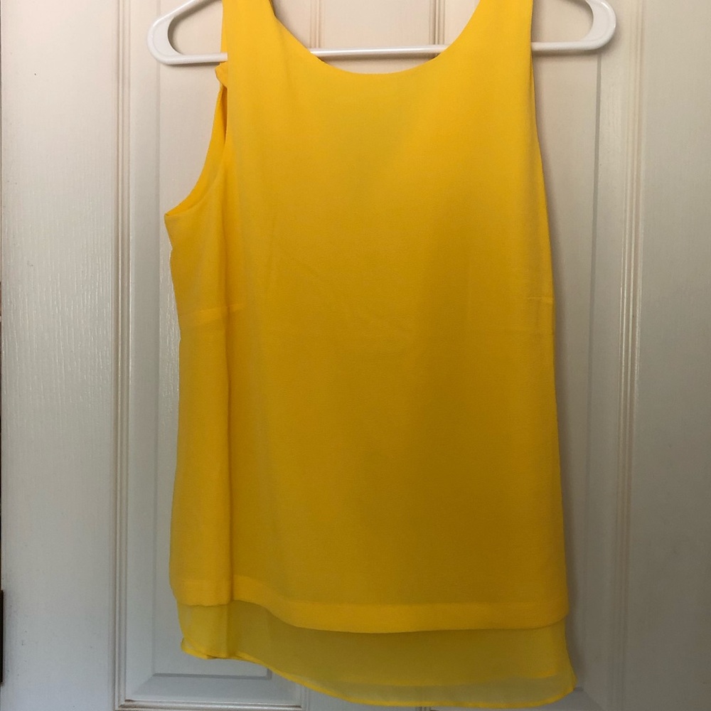 Rose & Olive bright yellow draped tank Sm